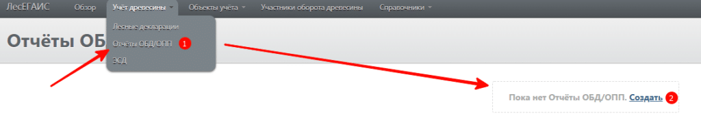 создаем отчет ОБД